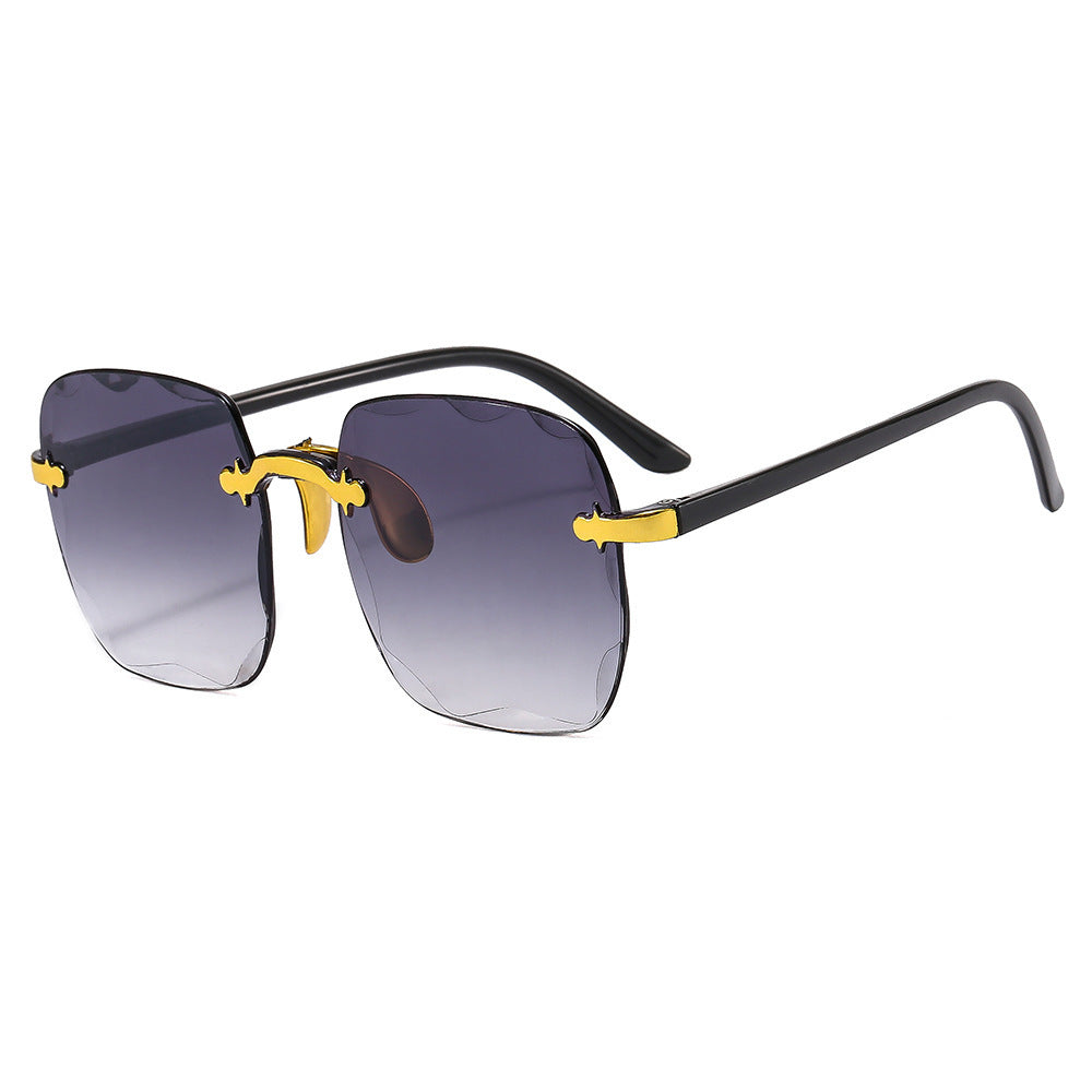 Wholesale Frameless Cut Edge Trendy Fashion Anti-ultraviolet Sunglasses